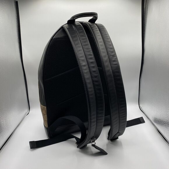 Auth COACH West Slim Backpack In Signature Canvas F78756 Beige/Black - Picture 3 of 16